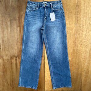 FLYING MONKEY REFINERY HIGH RISE WIDE LEG JEANS WOMEN’S sz 32 Stretch NEW